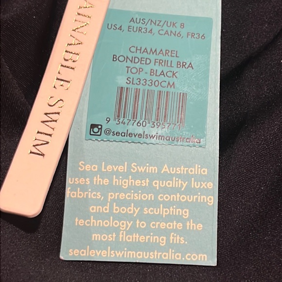 Sea Level Swim French Frill Stripe Bralette Bikini Top - Picture 12 of 13